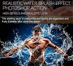 极品PS动作－水花喷溅(含高清视频教程)：Water Splash Photoshop Action